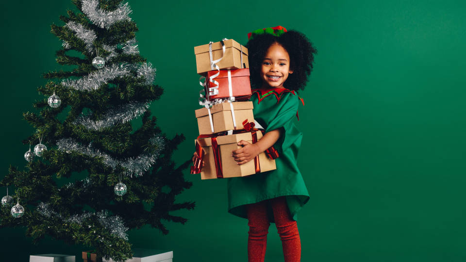 Elf Girl Christmas Presents