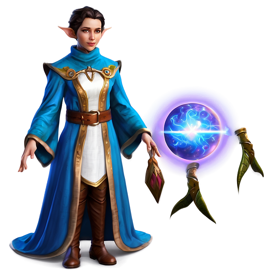 Elf Healer With Magic Png Mco38 PNG