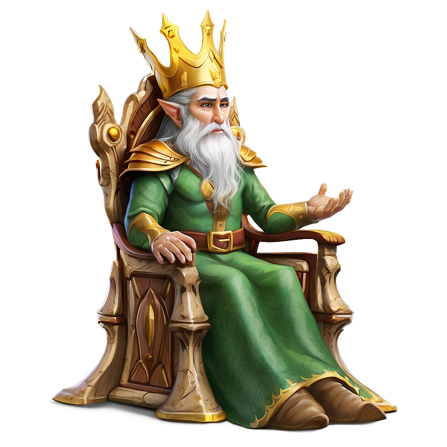 Elf King On Throne Png 05232024 PNG