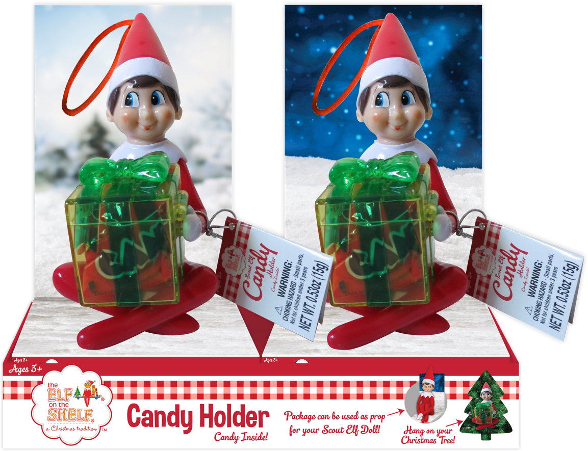 Elf On The Shelf Candy Holder Christmas Decoration PNG