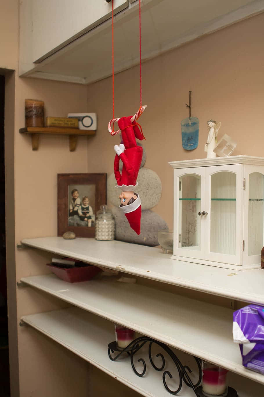 Elf On The Shelf Upside Down Picture