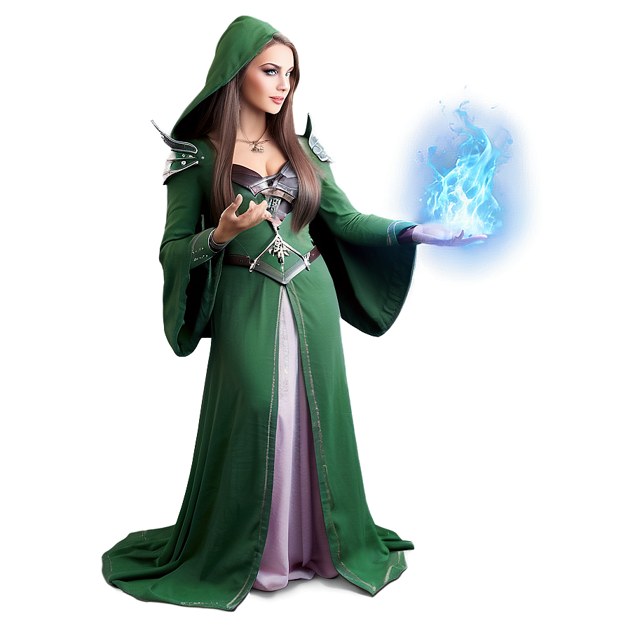 Download Elf Sorceress Casting Spells Png Upc30 | Wallpapers.com