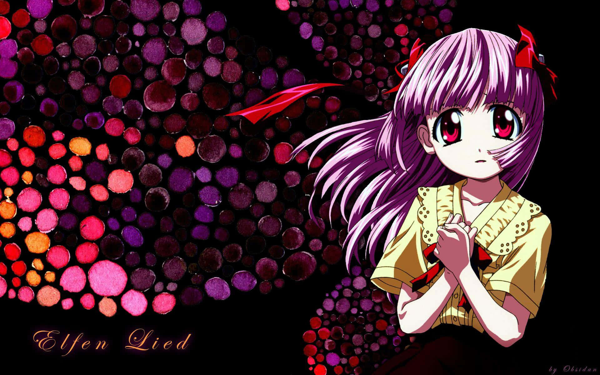 "Ludsy Lilium and Nyu, the two protagonists of the manga/anime series, Elfen Lied"
