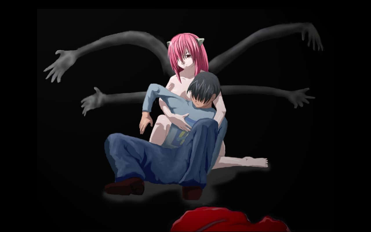 Lucy, the powerful protagonist of Elfen Lied