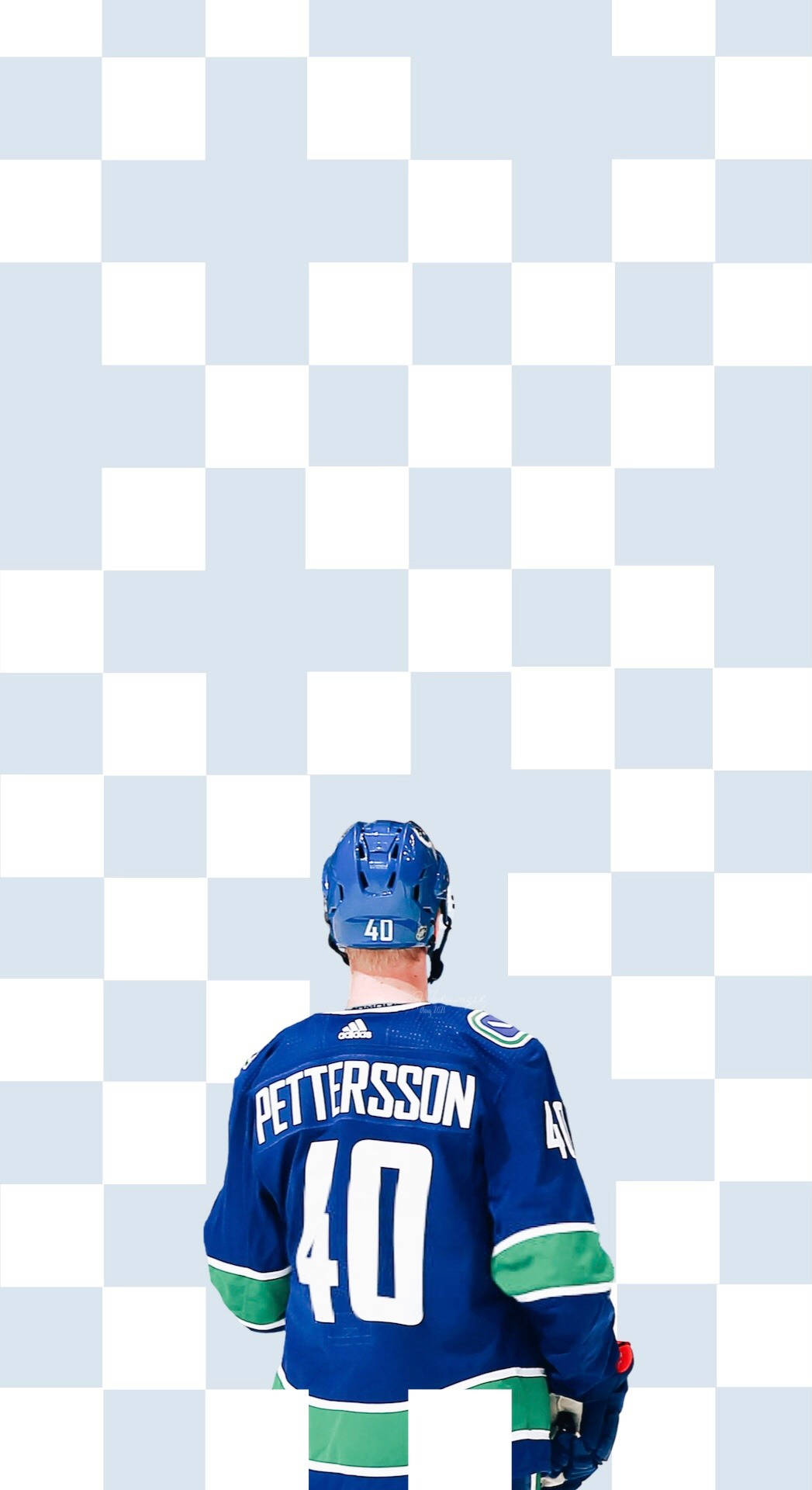 Elias Pettersson Checkered Digital Poster Wallpaper