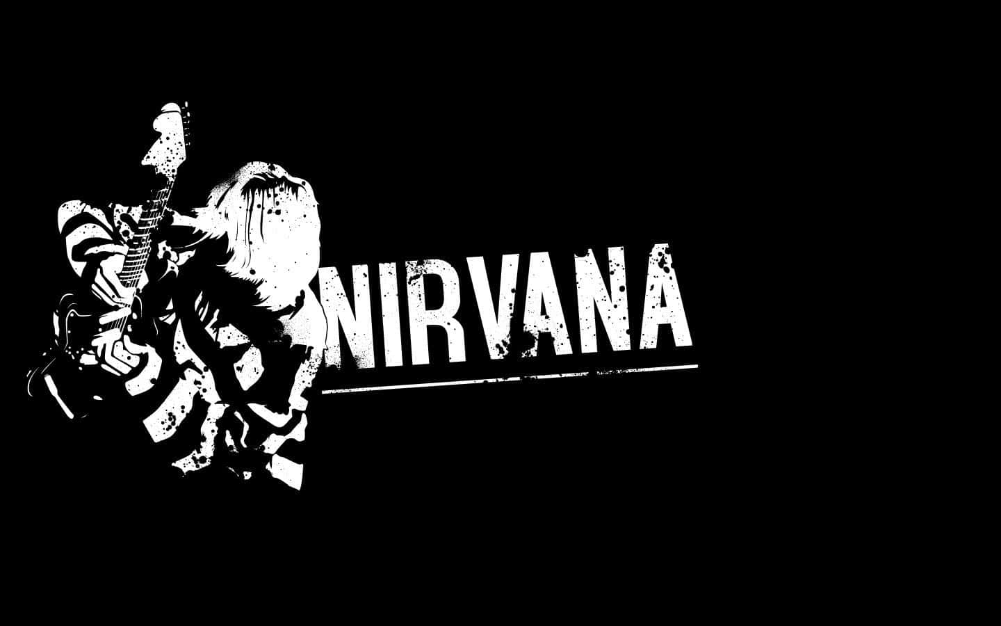 Elicónico Logotipo De La Cara Sonriente De Nirvana En Un Fondo De Pared Grunge.