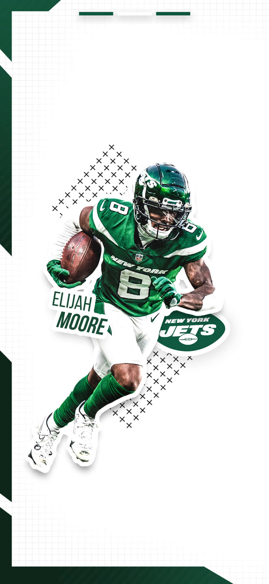 Elijah Moore New York Jets Action Pose Wallpaper
