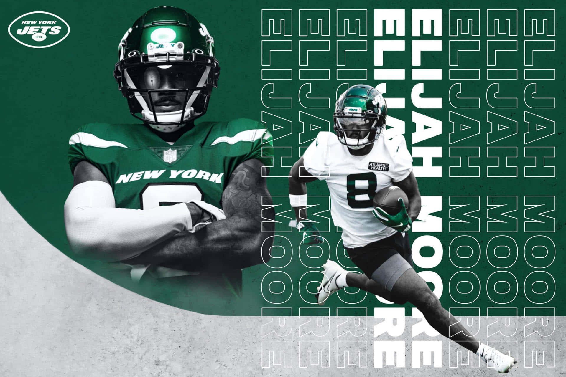Elijah Moore New York Jets Promotional Graphic Wallpaper
