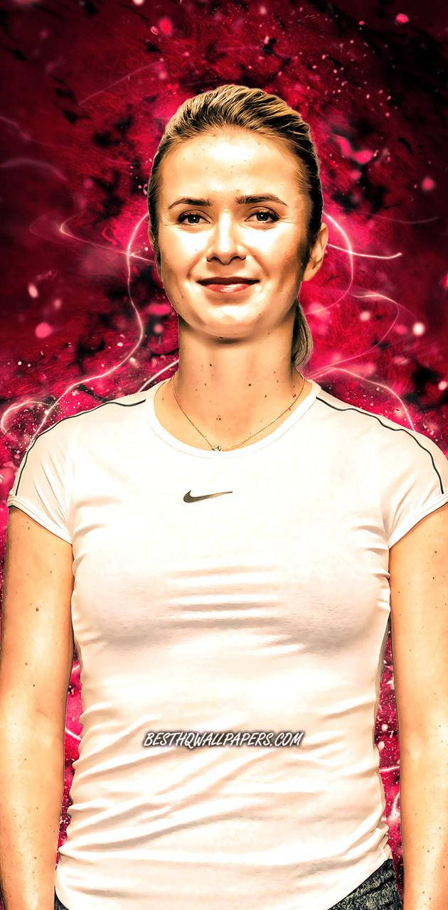 Elina Svitolina Glowing Red Nike Wallpaper