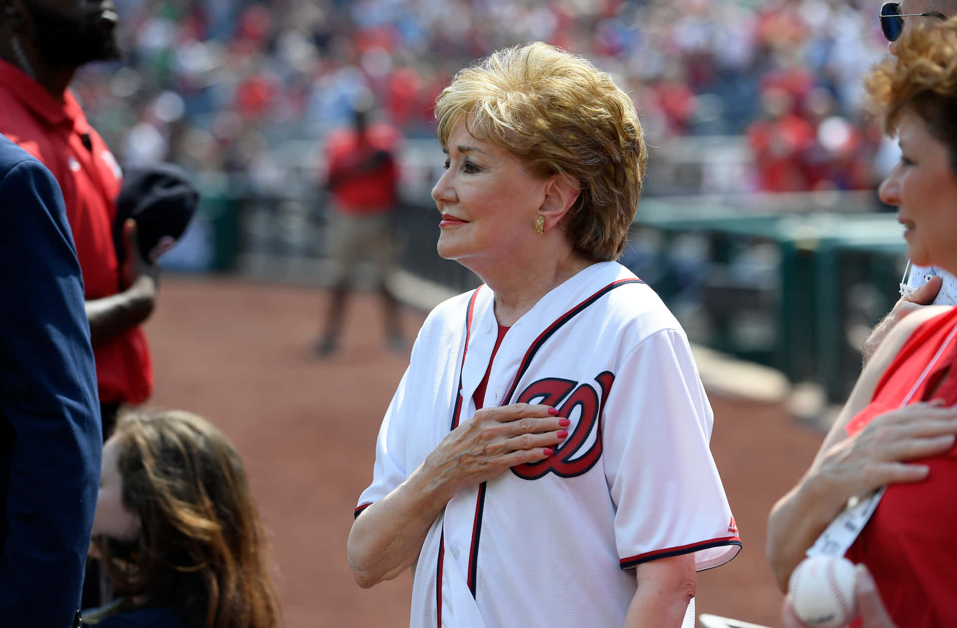 Elizabeth Dole In Sports Field Wallpaper