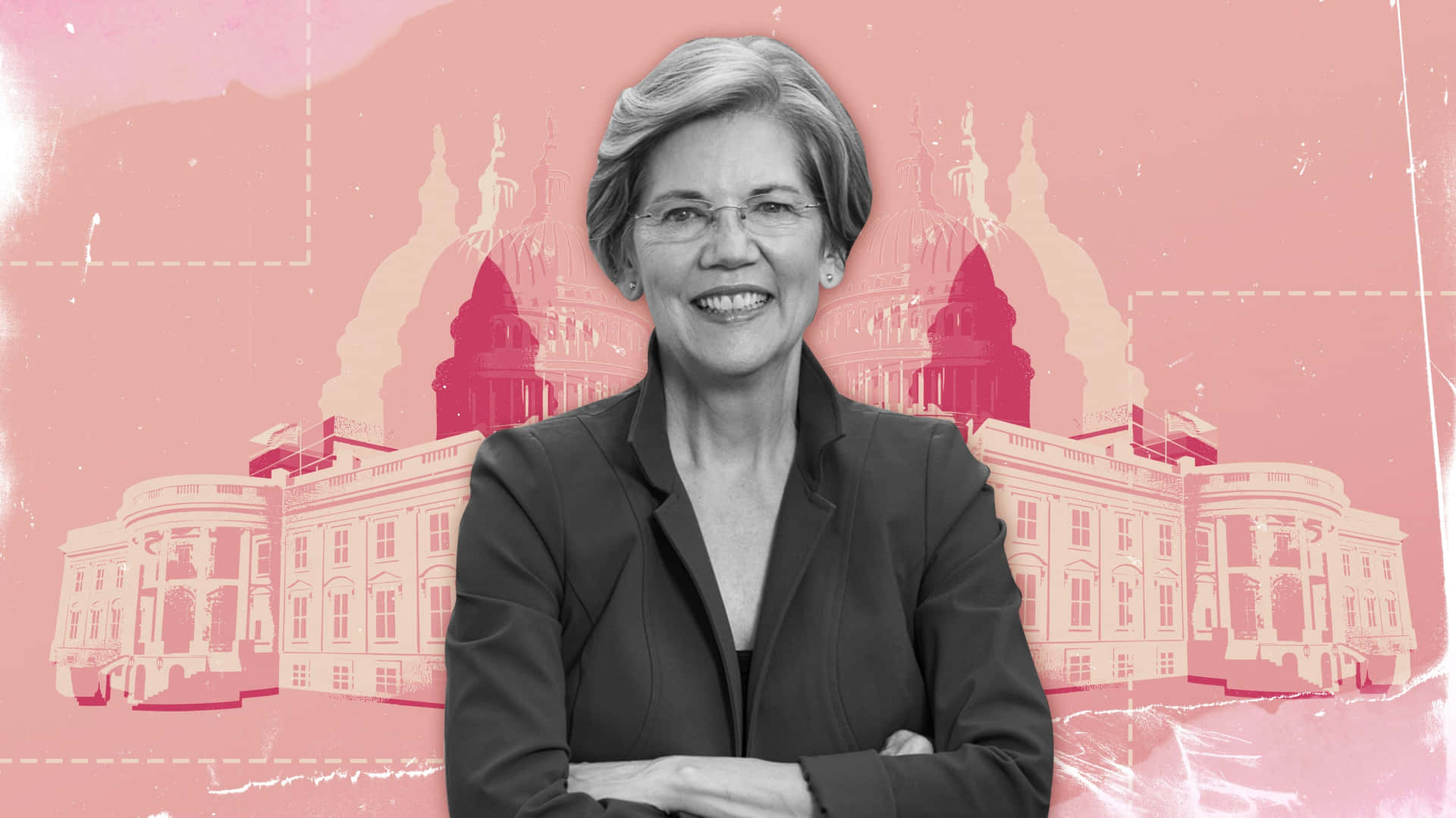 Elizabeth Warren And Capitol Building Wallpaper