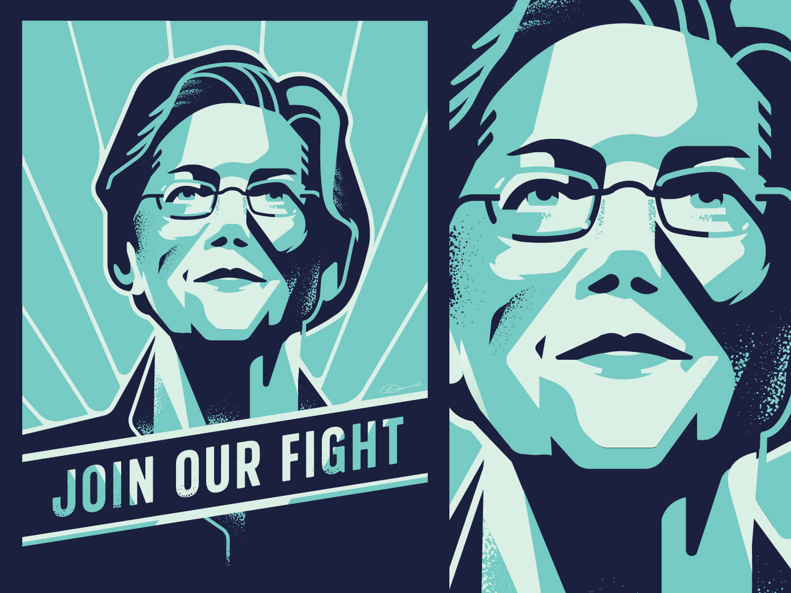 Elizabeth Warren Election Fight Poster Wallpaper