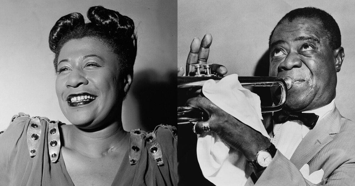 Ella Fitzgerald og Louis Armstrong synger sentimentale duetter Wallpaper