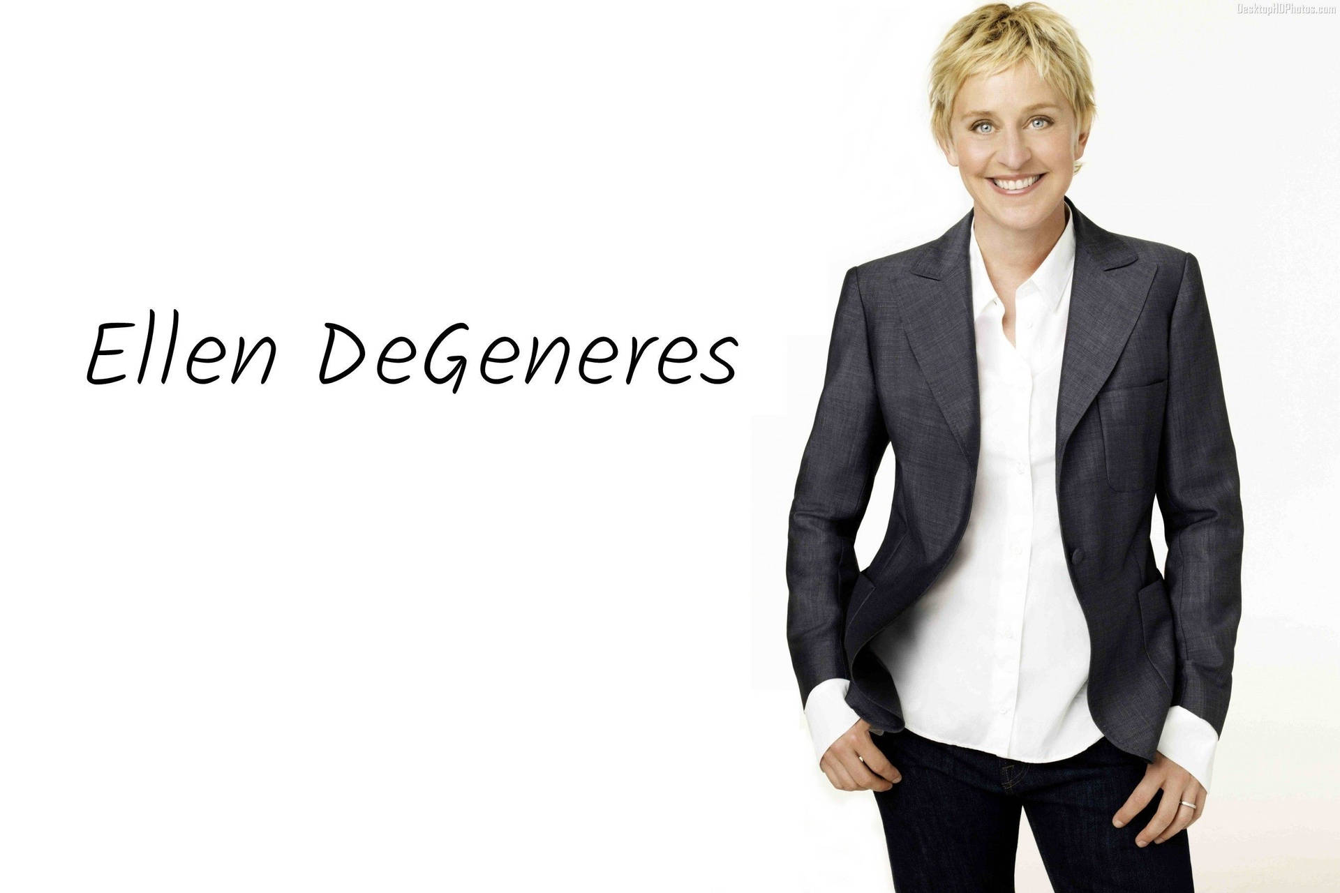 Ellen Degeneres Poster With His Name Background