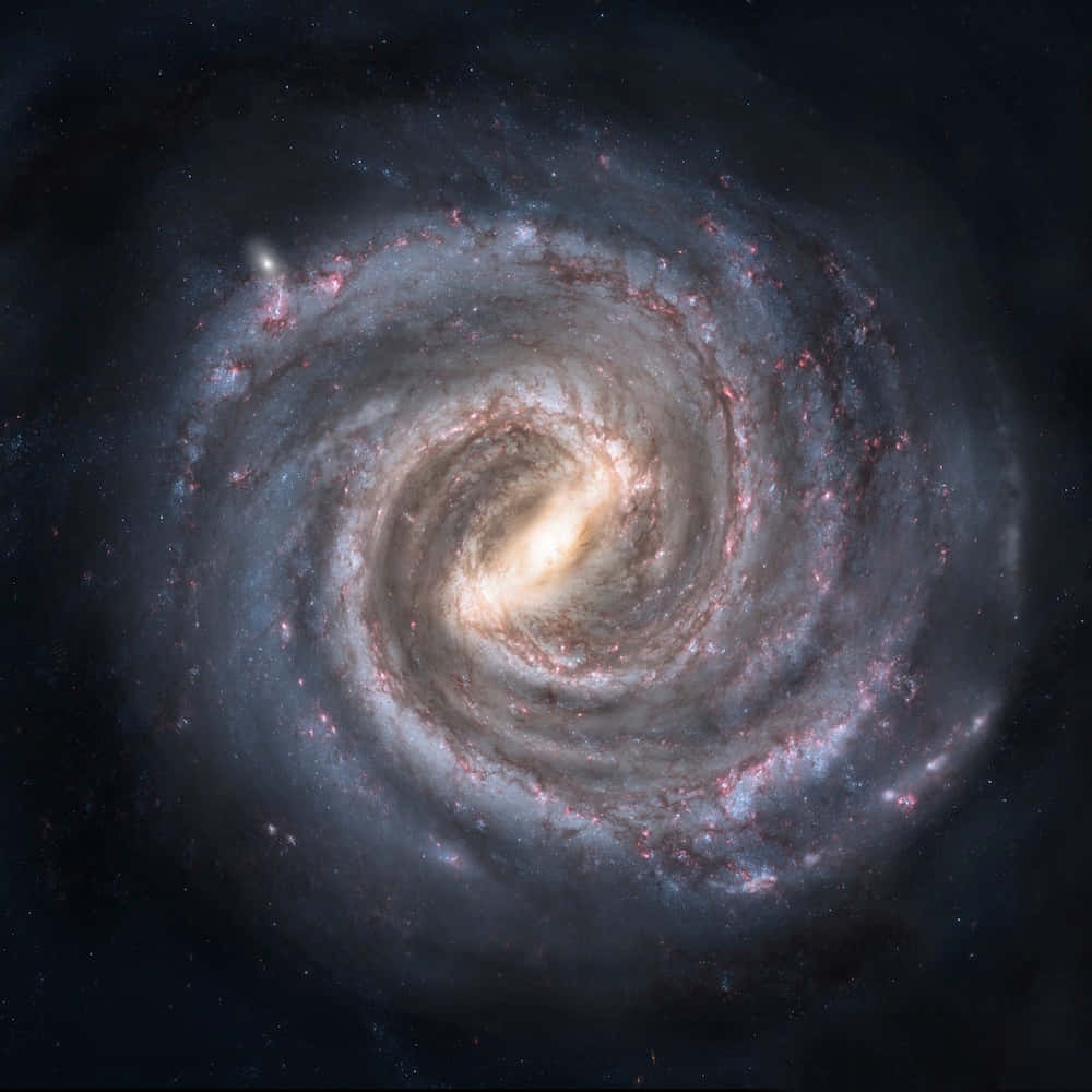 The mesmerizing beauty of an elliptical galaxy in the cosmic landscape Wallpaper