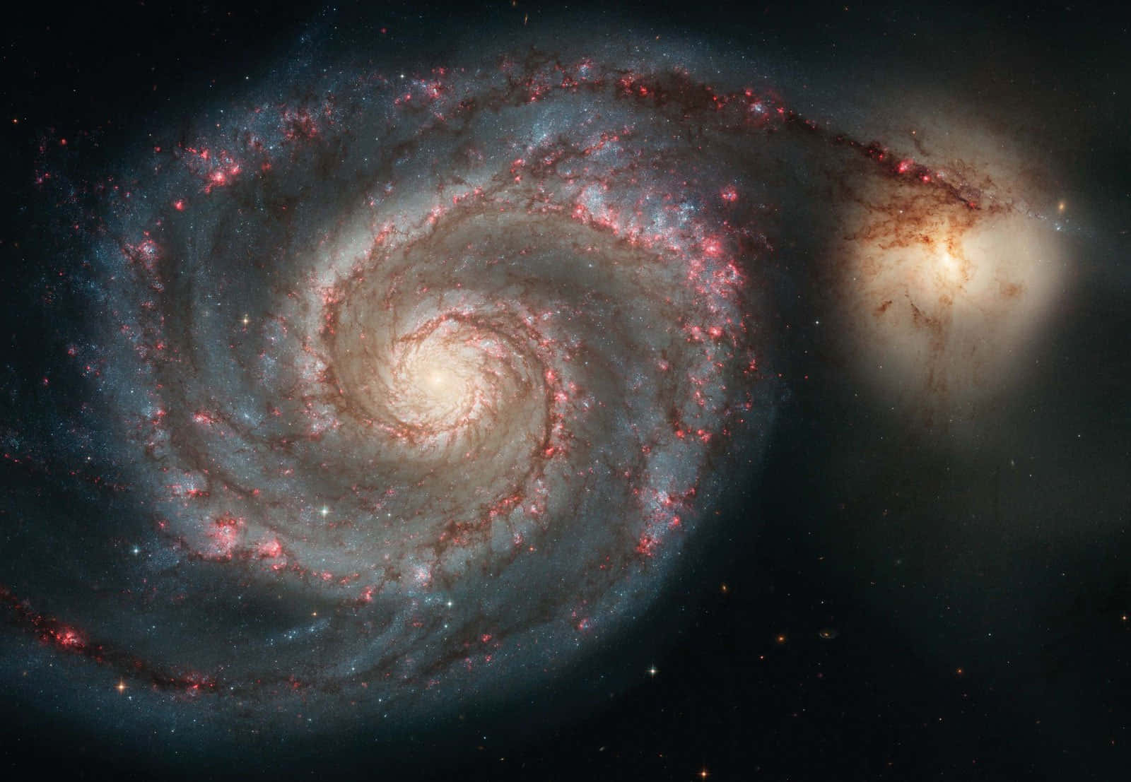 Majestic Elliptical Galaxy in Deep Space Wallpaper