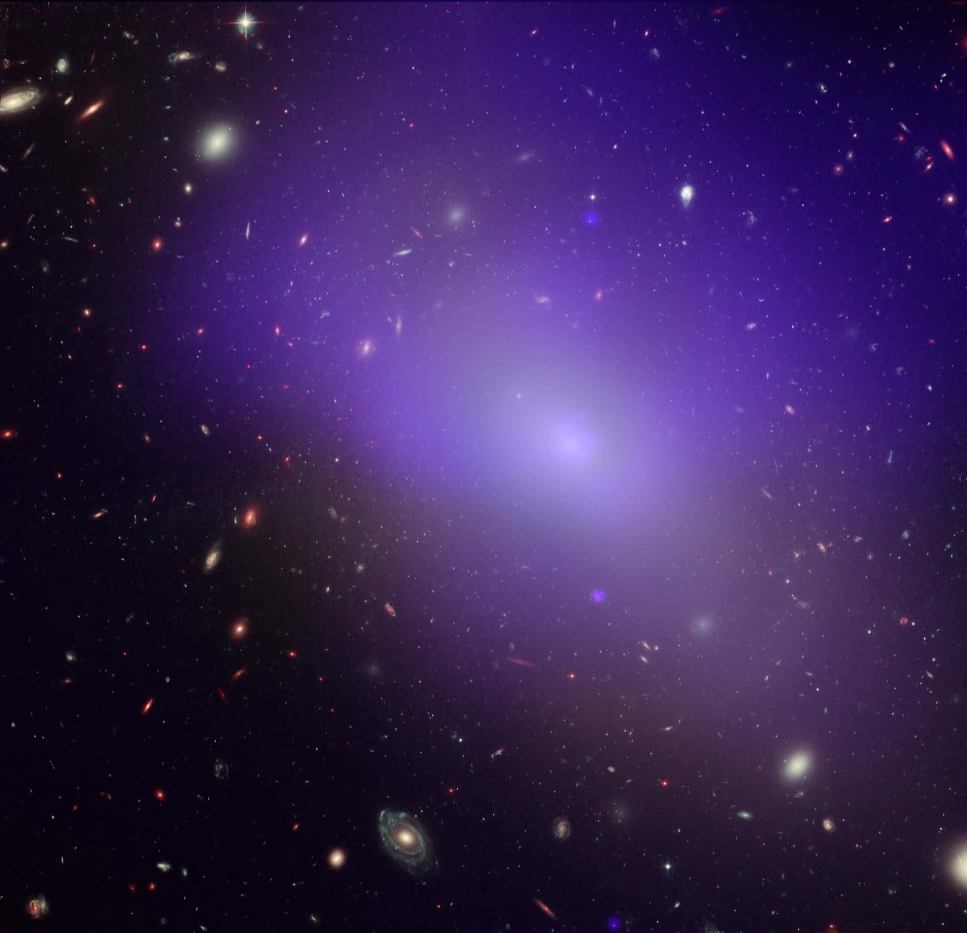 Majestic Elliptical Galaxy in Deep Space Wallpaper