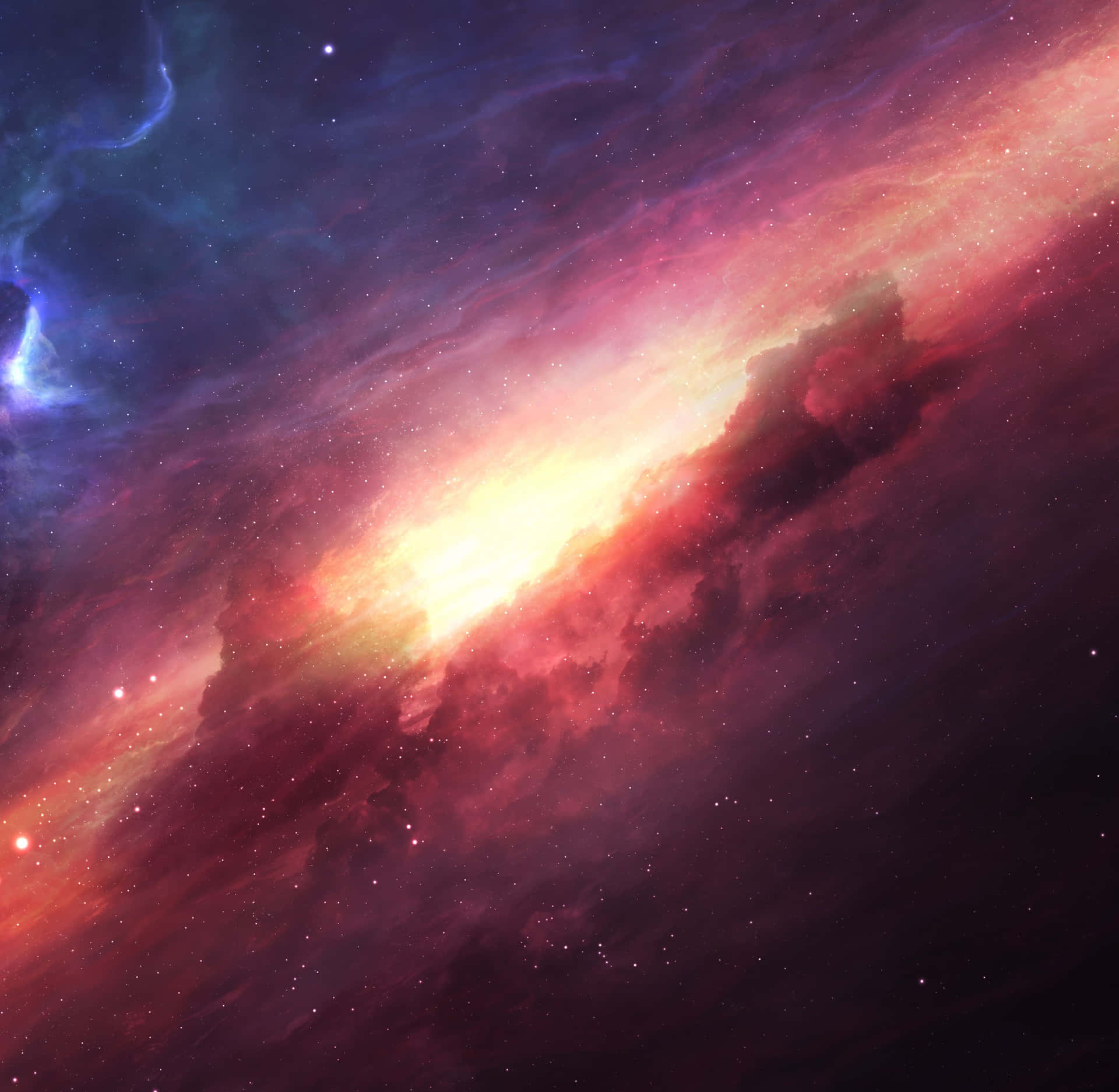 Galaxiaelíptica Majestuosa Revelada En Un Fondo De Pantalla De Alta Resolución. Fondo de pantalla