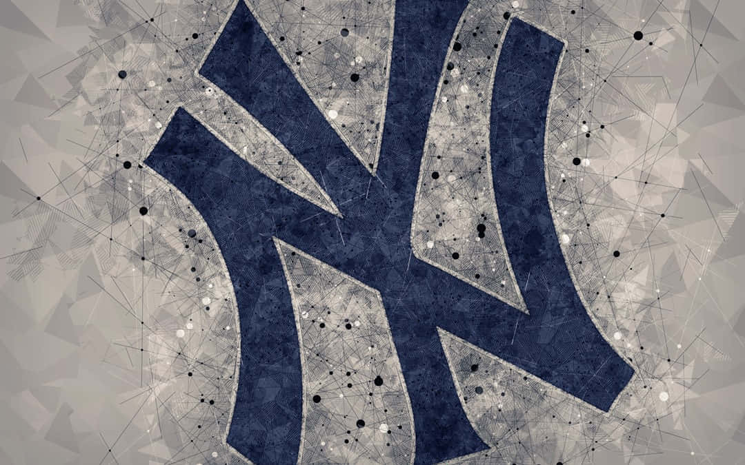 Ellogotipo De Los New York Yankees Sobre Un Impresionante Fondo Azul.