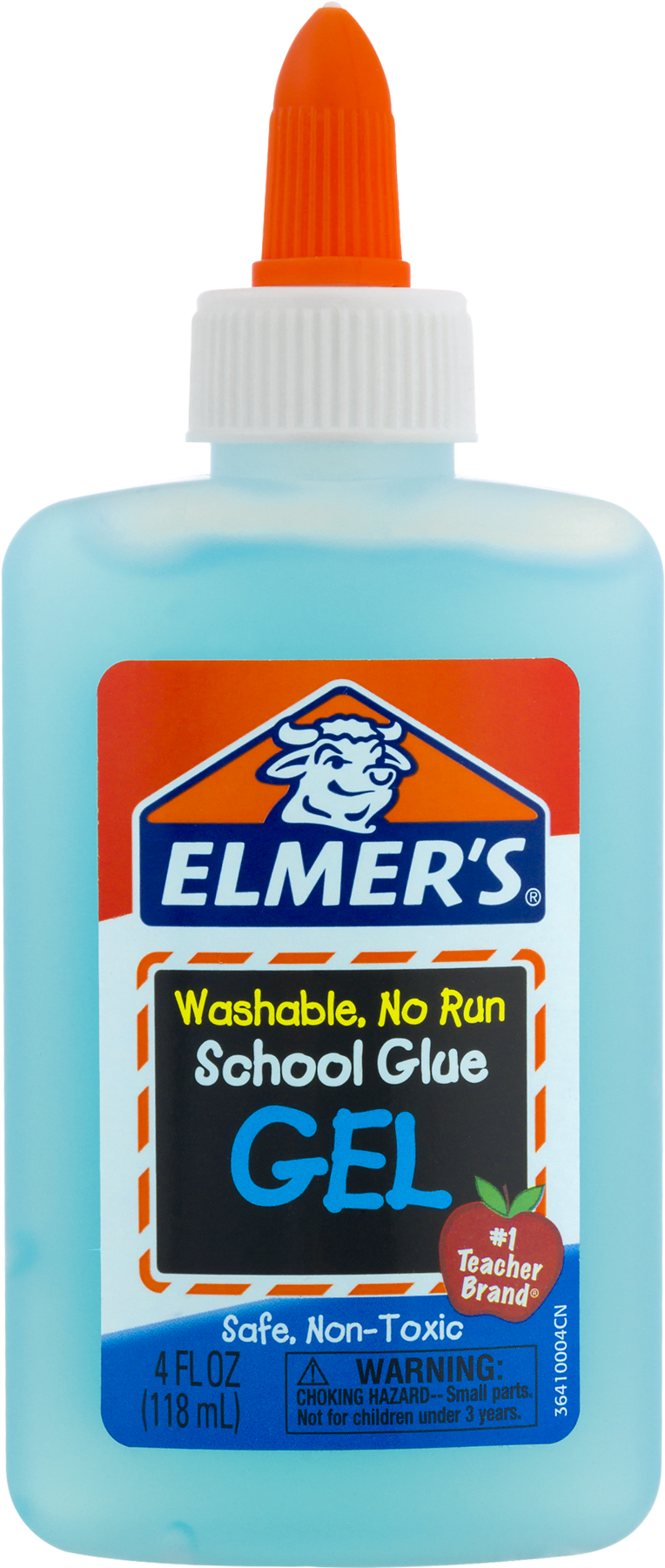 Elmers Washable No Run School Glue Gel Bottle PNG