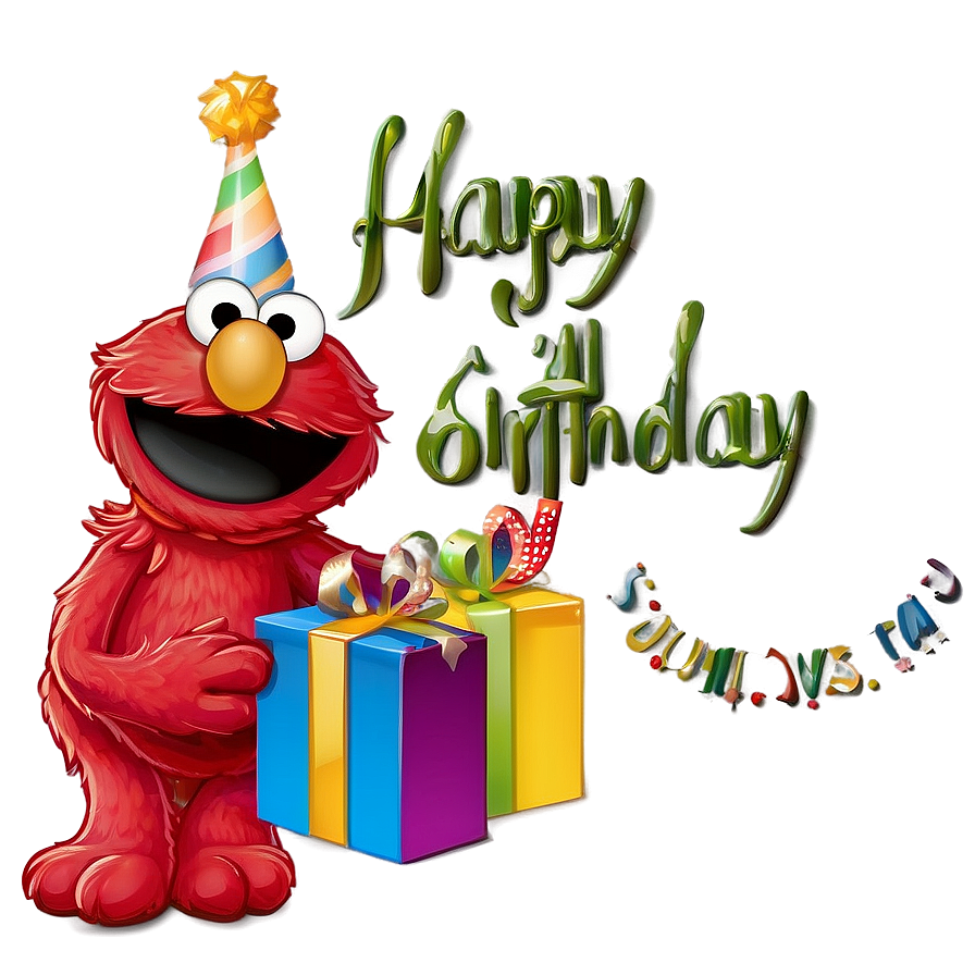 Elmo Birthday A PNG