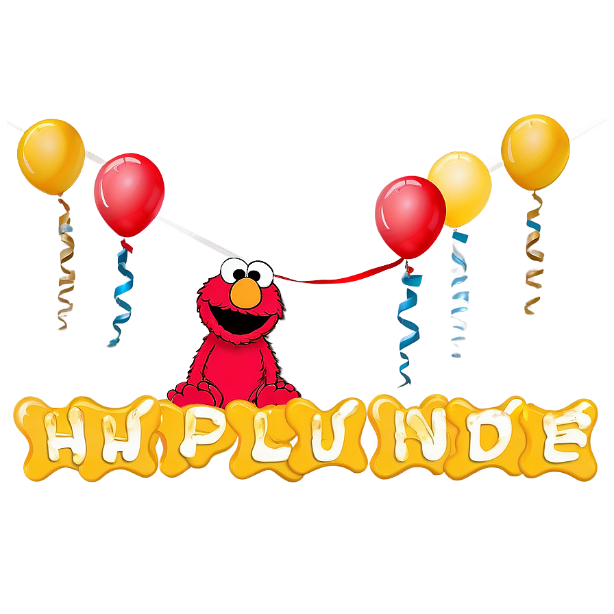 Elmo Birthday Banner Design Png 80 PNG