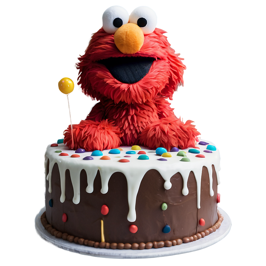 Elmo Birthday Cake Smash Png 06132024 PNG