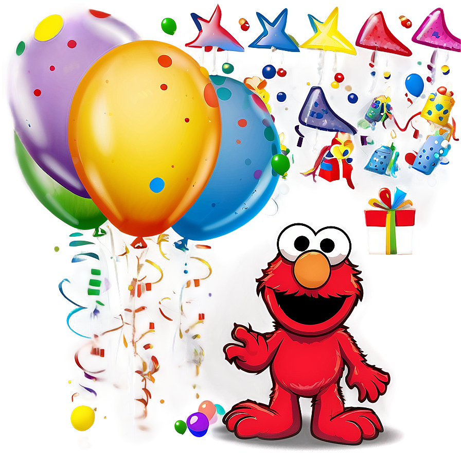 Elmo Birthday Celebration Png Lwn PNG