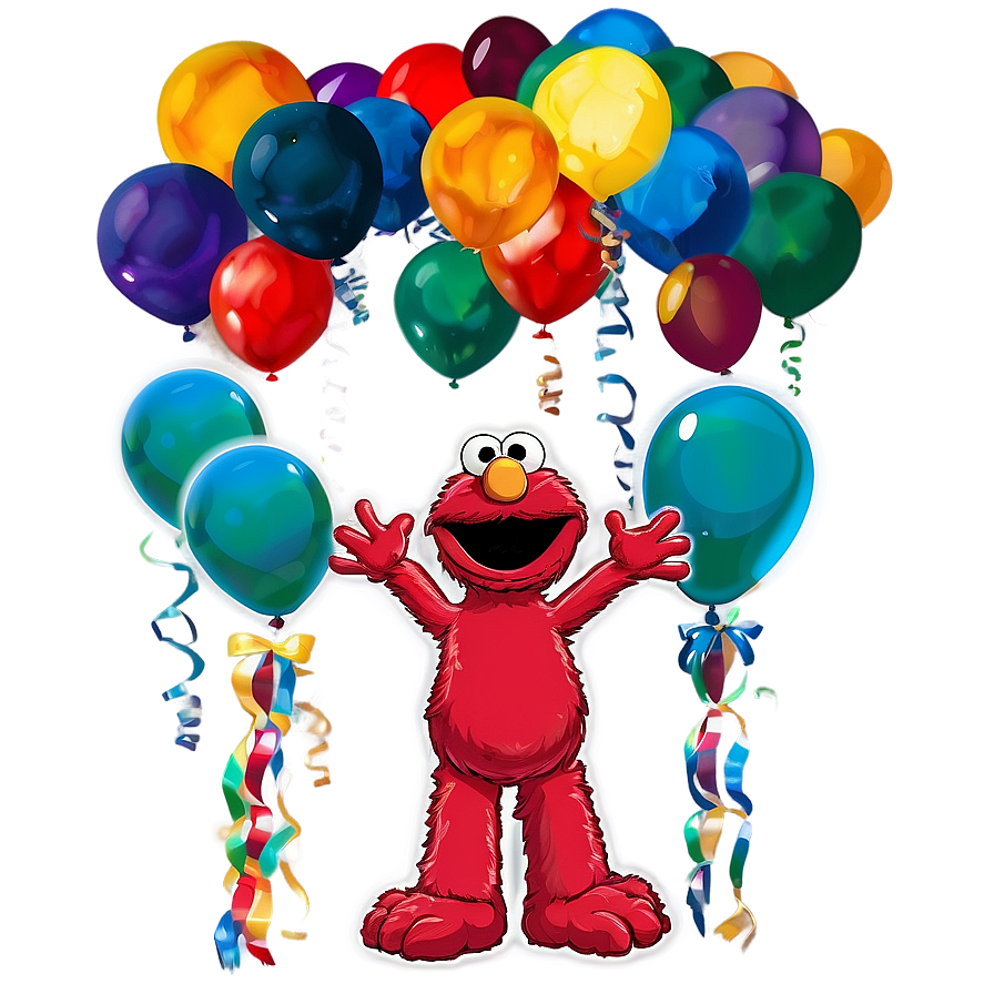 Elmo Birthday Scene Setter Png 06132024 PNG