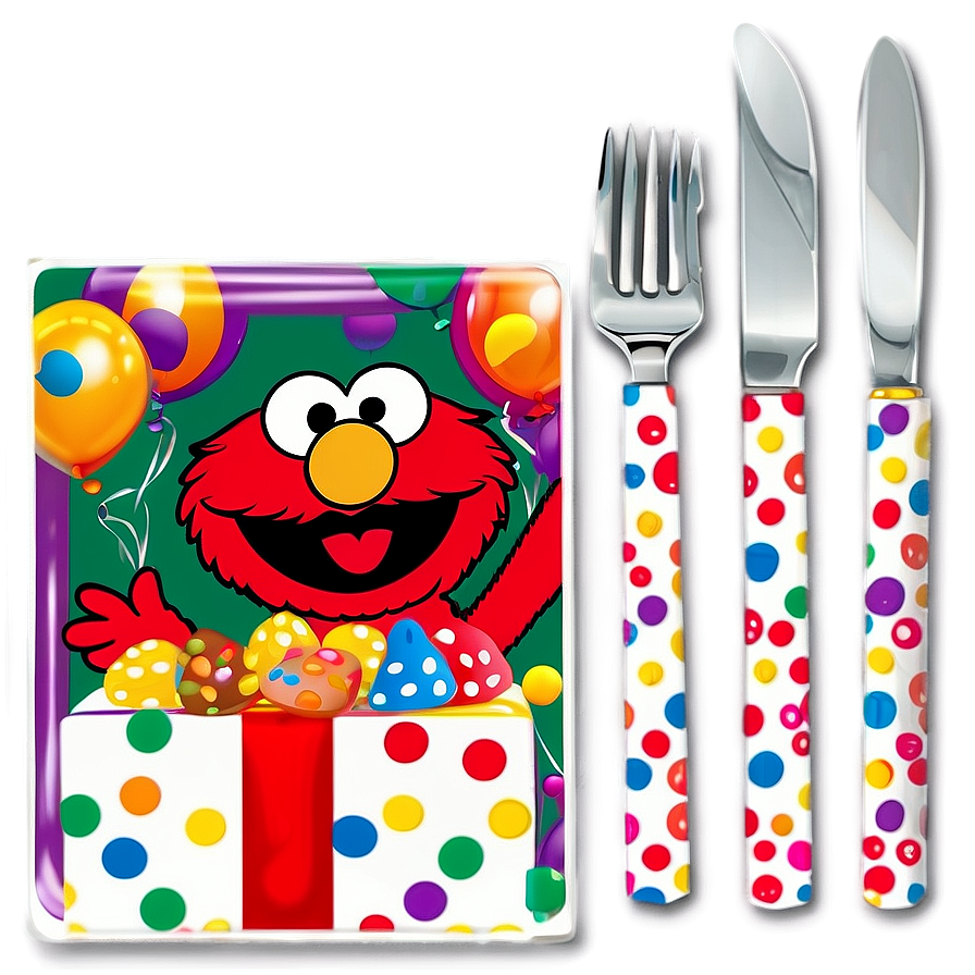 Elmo Birthday Table Setting Png 32 PNG