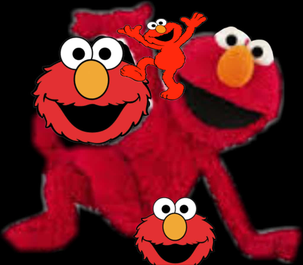 Elmo Collage Fun PNG