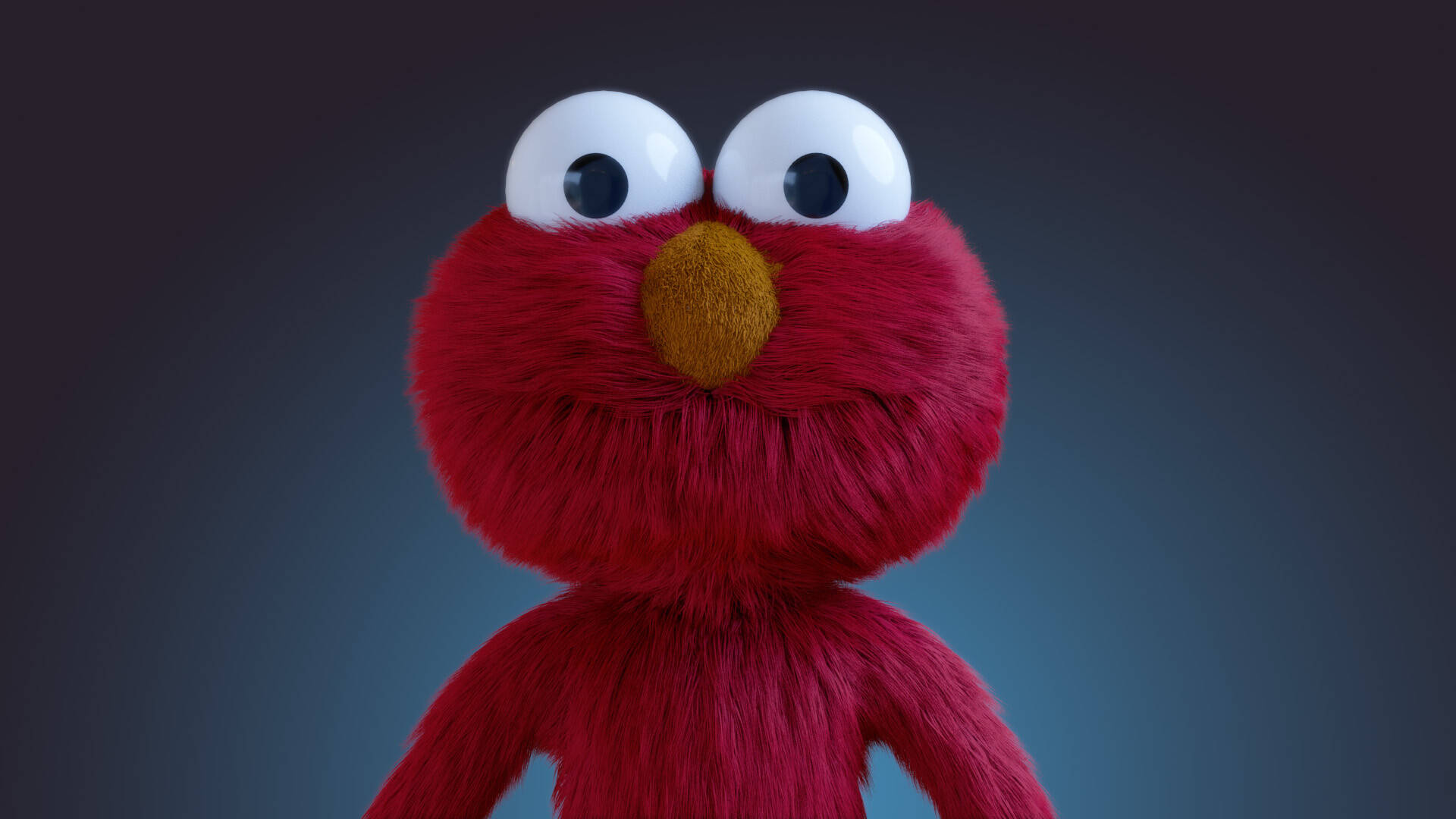 Elmo In Digital 3d Background