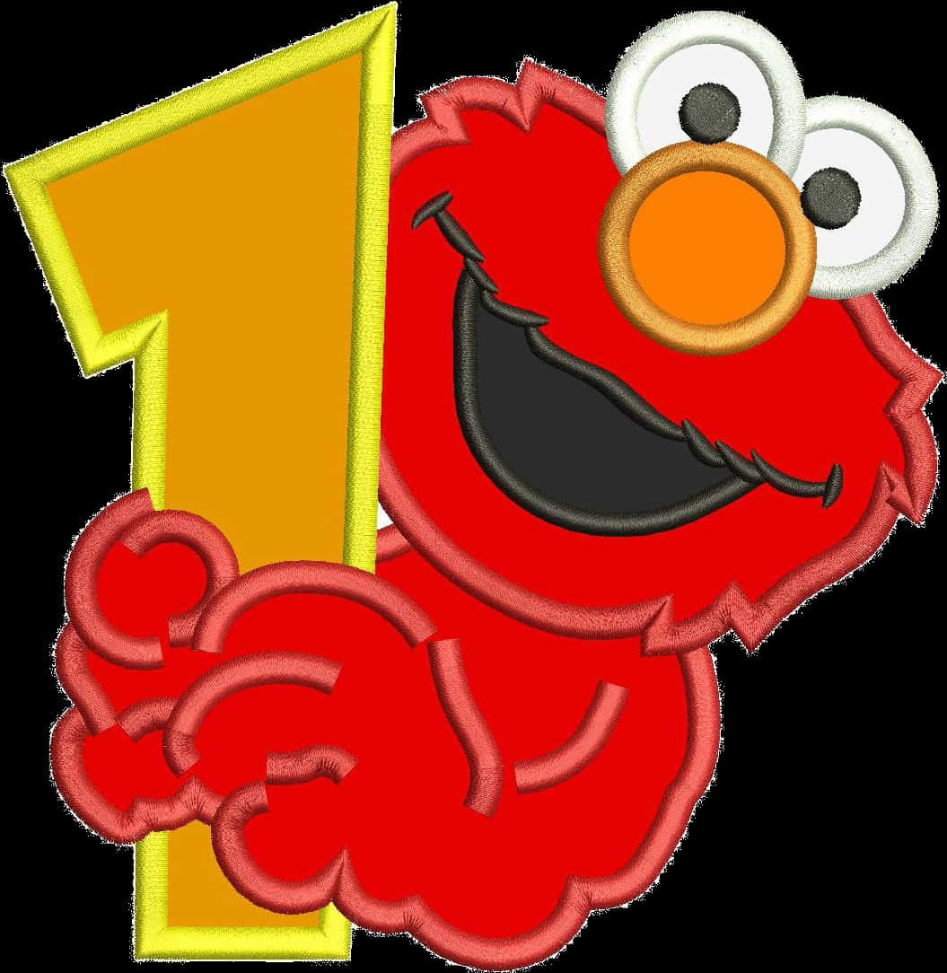 Elmo Number One Birthday PNG