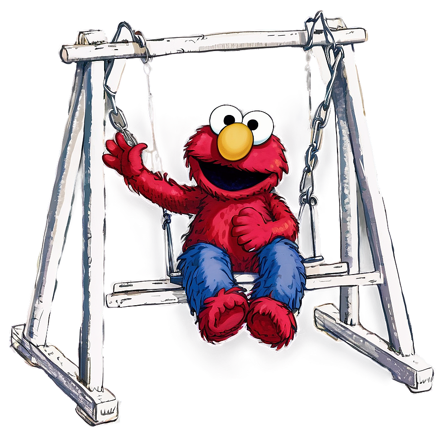 Elmo On A Swing Png Ivq PNG