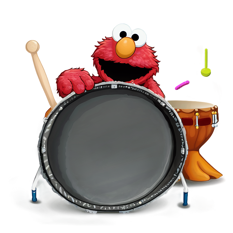 Elmo Playing Drum Png Sbe PNG
