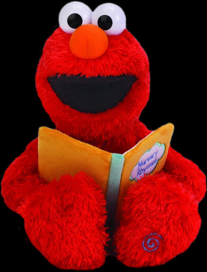 Elmo Plush Toywith Book PNG