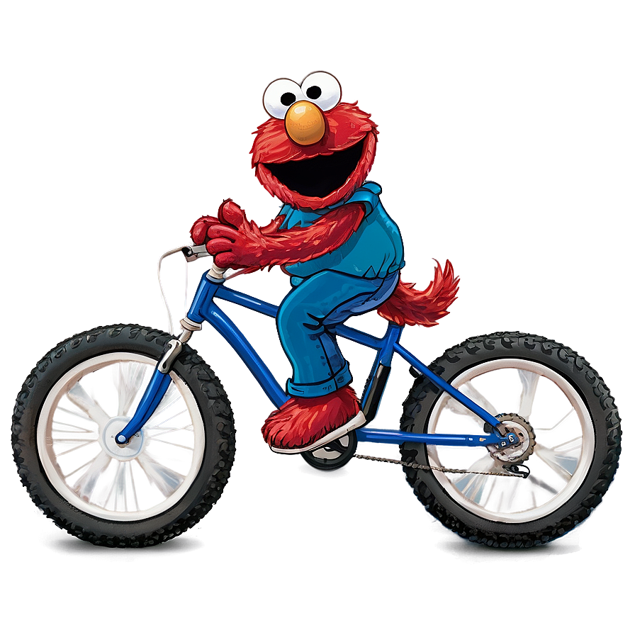 Elmo Riding A Bike Png 4 PNG