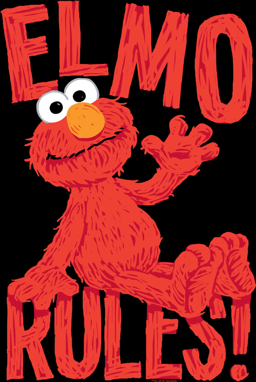 Elmo Rules Graphic PNG