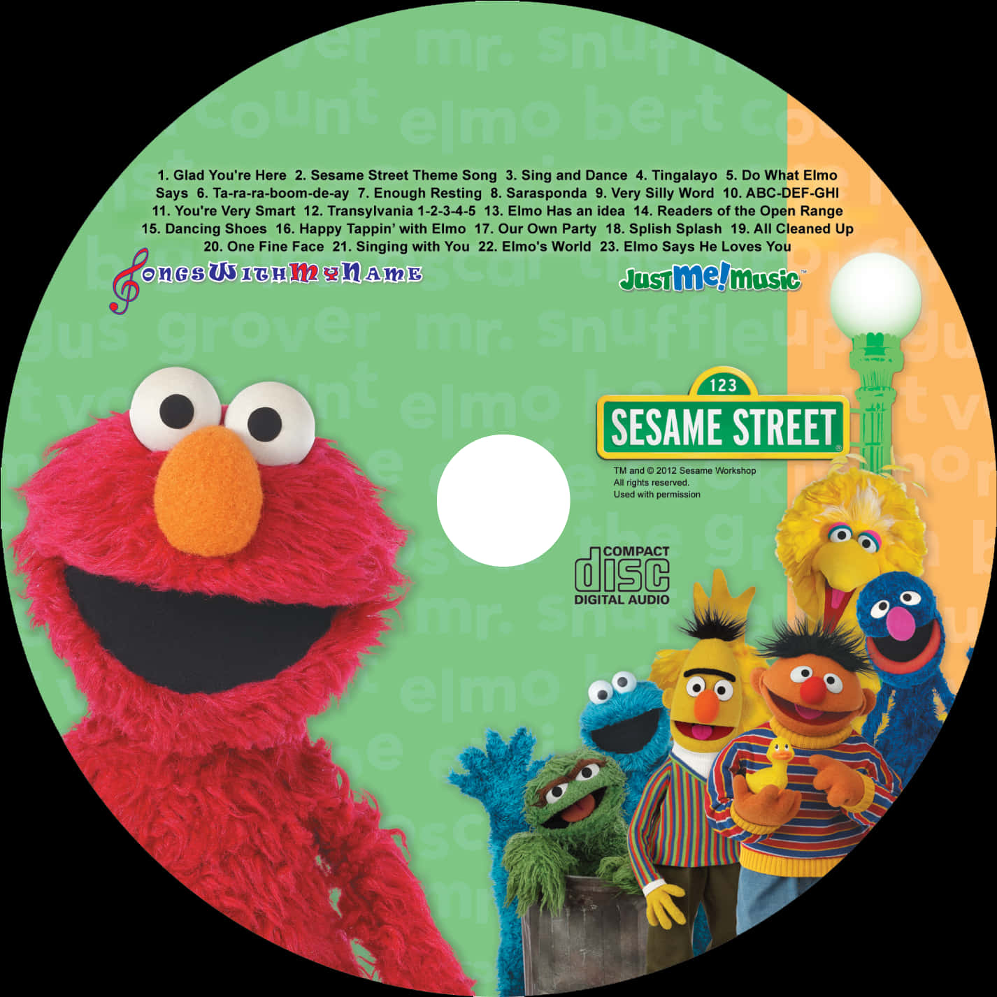 Elmoand Friends Sesame Street C D Cover PNG