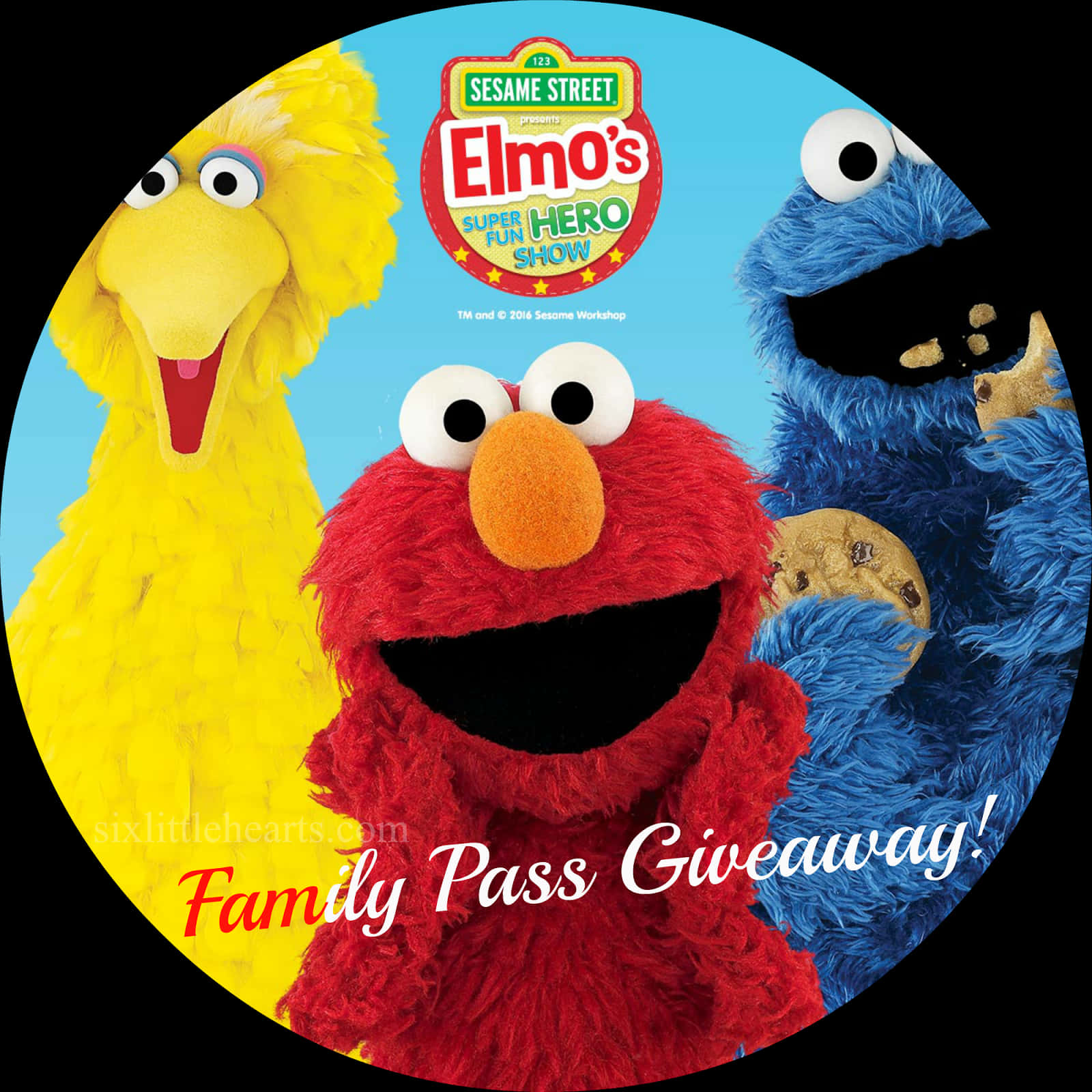 Elmos Super Hero Fun Show Family Pass Giveaway PNG