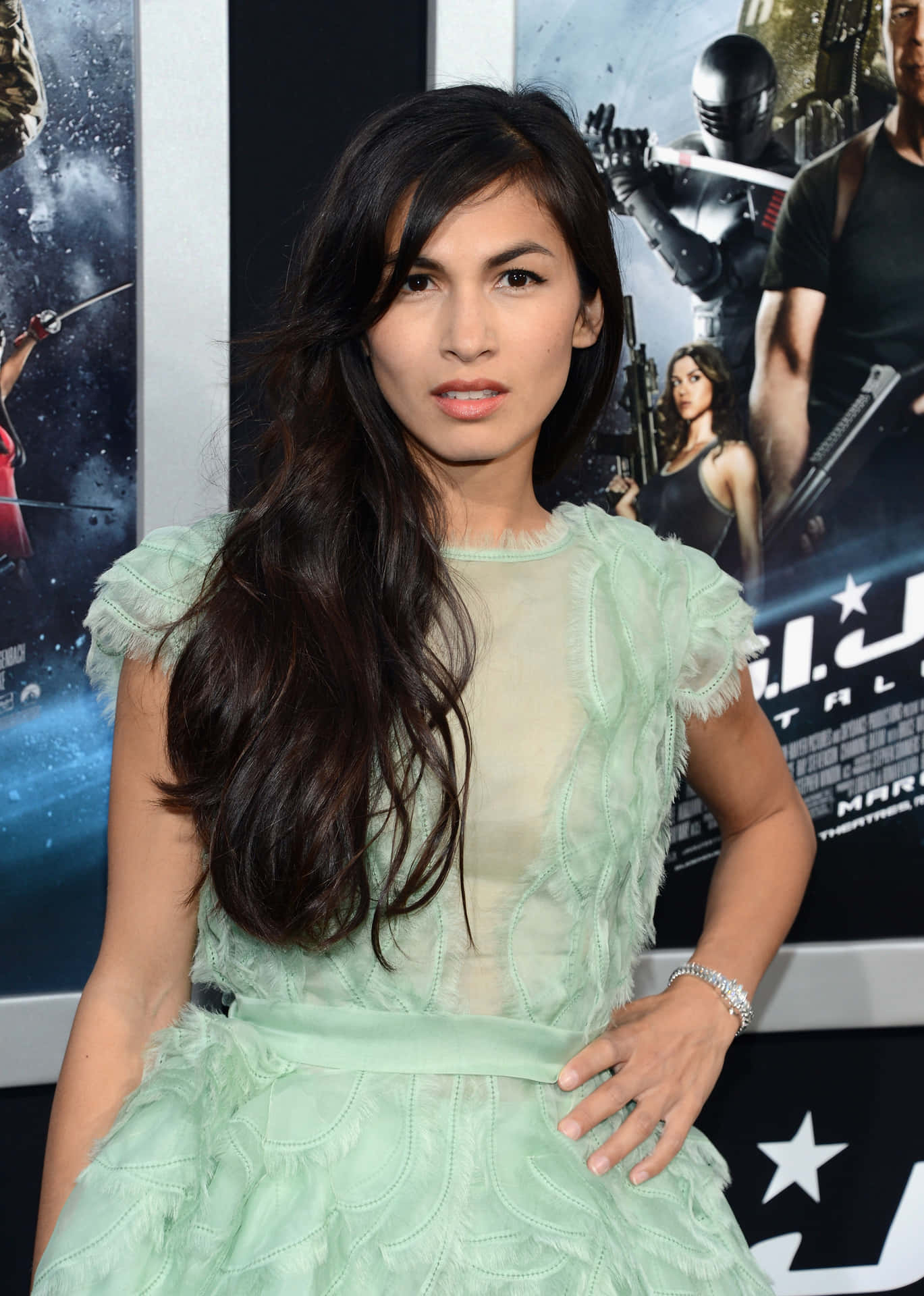 "Elodie Yung shows her intensity in this stylish portrait." Wallpaper