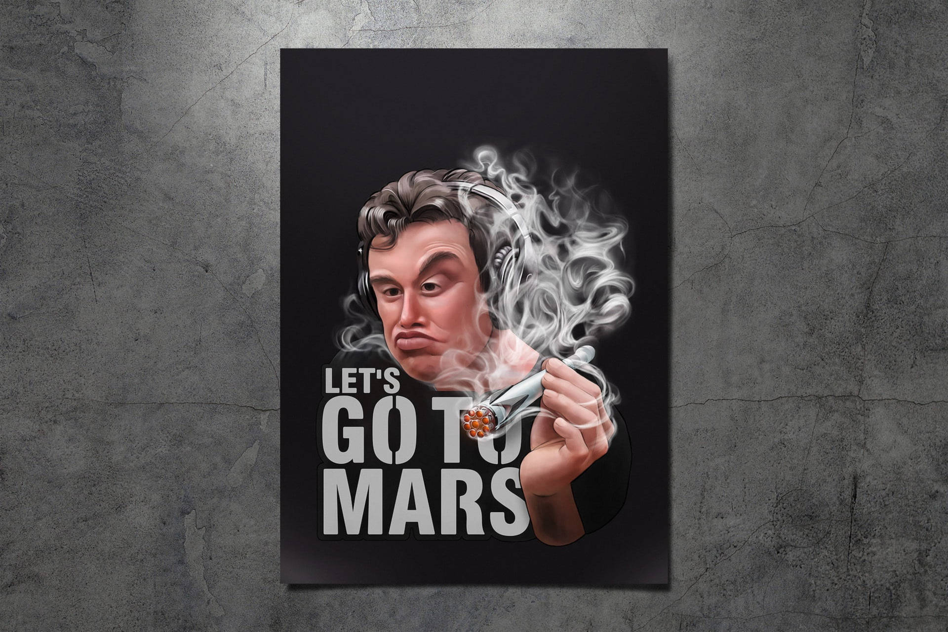 Elon Musk Let's Go To Mars Wallpaper