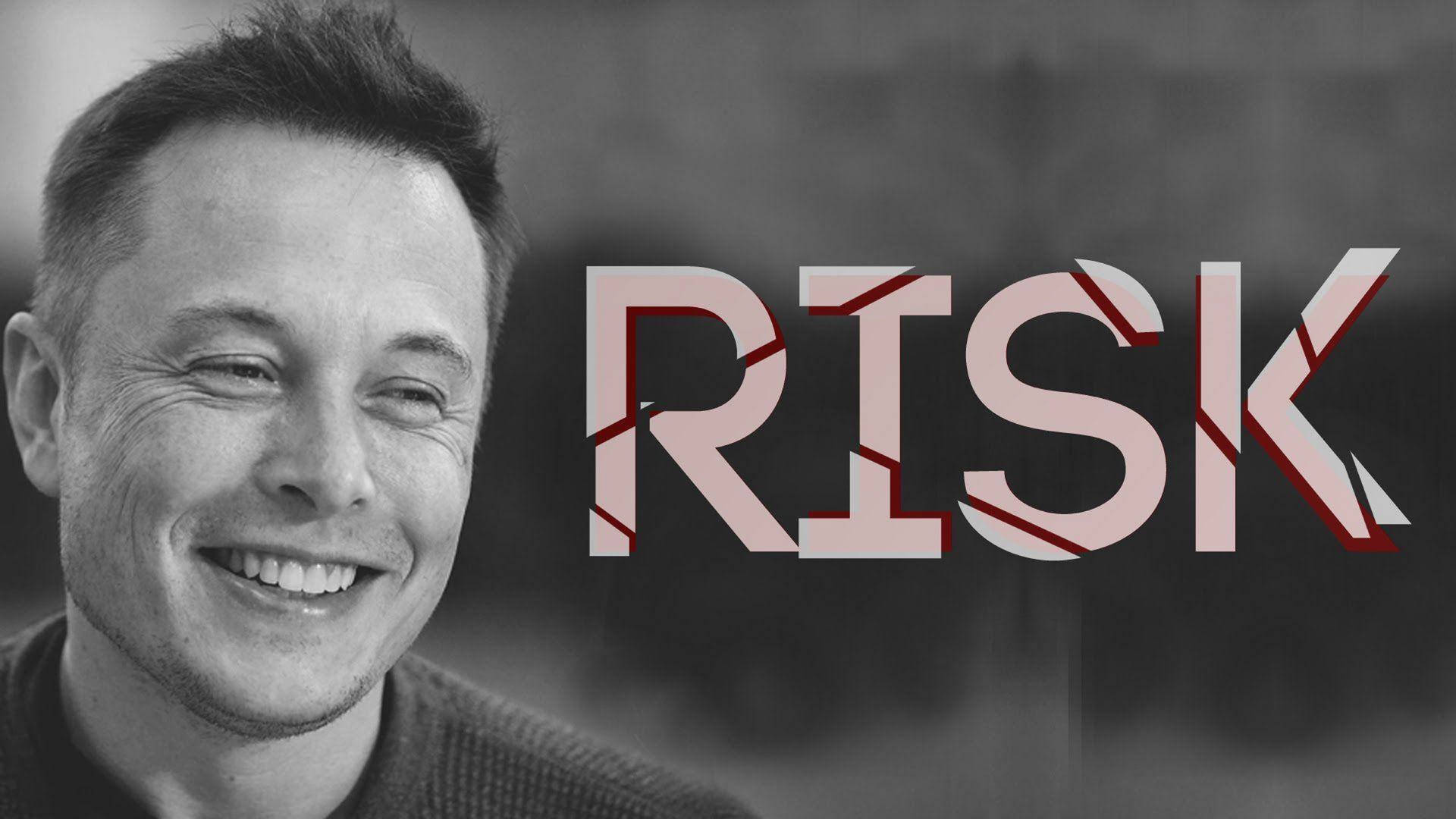 Elon Musk Risk Gray Aesthetic Wallpaper