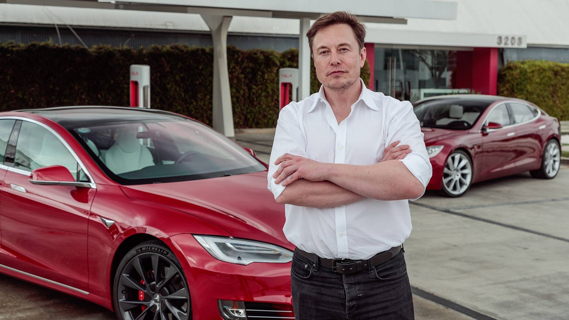 Elon Musk Tesla MotorTrend 2019 Wallpaper