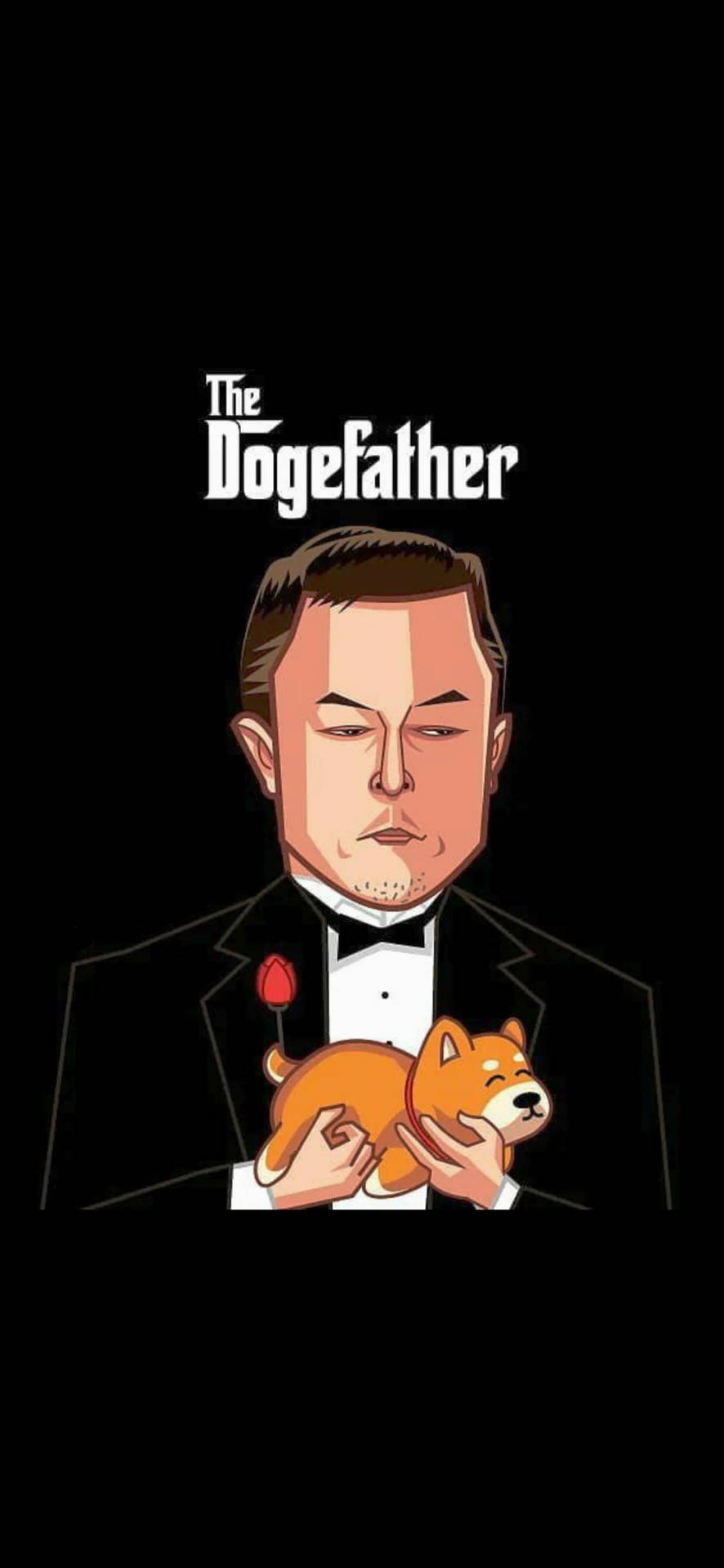 Elon Musk The Dogefather Wallpaper