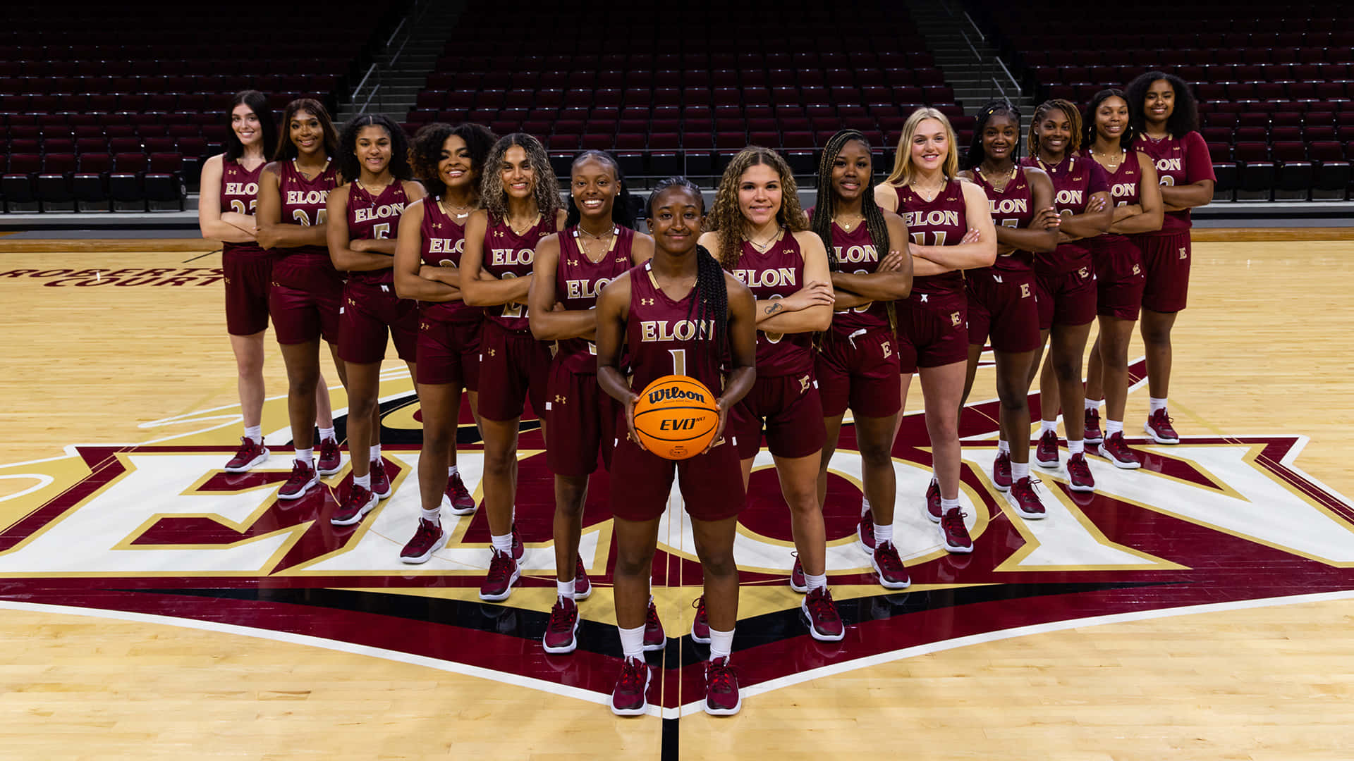 Elon University Womens Basketball Team Portrait Wallpaper