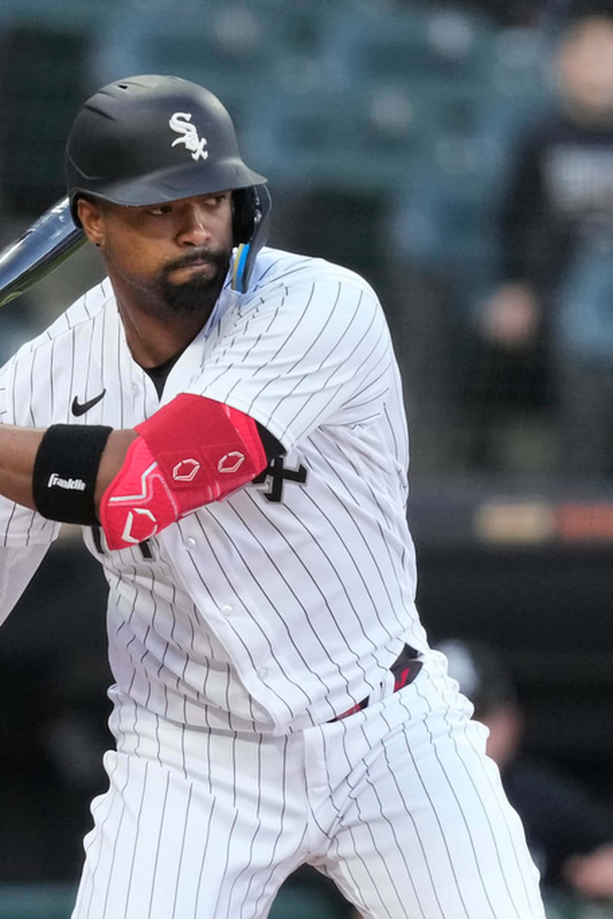 Eloy Jimenez In Action On The Baseball Field Wallpaper