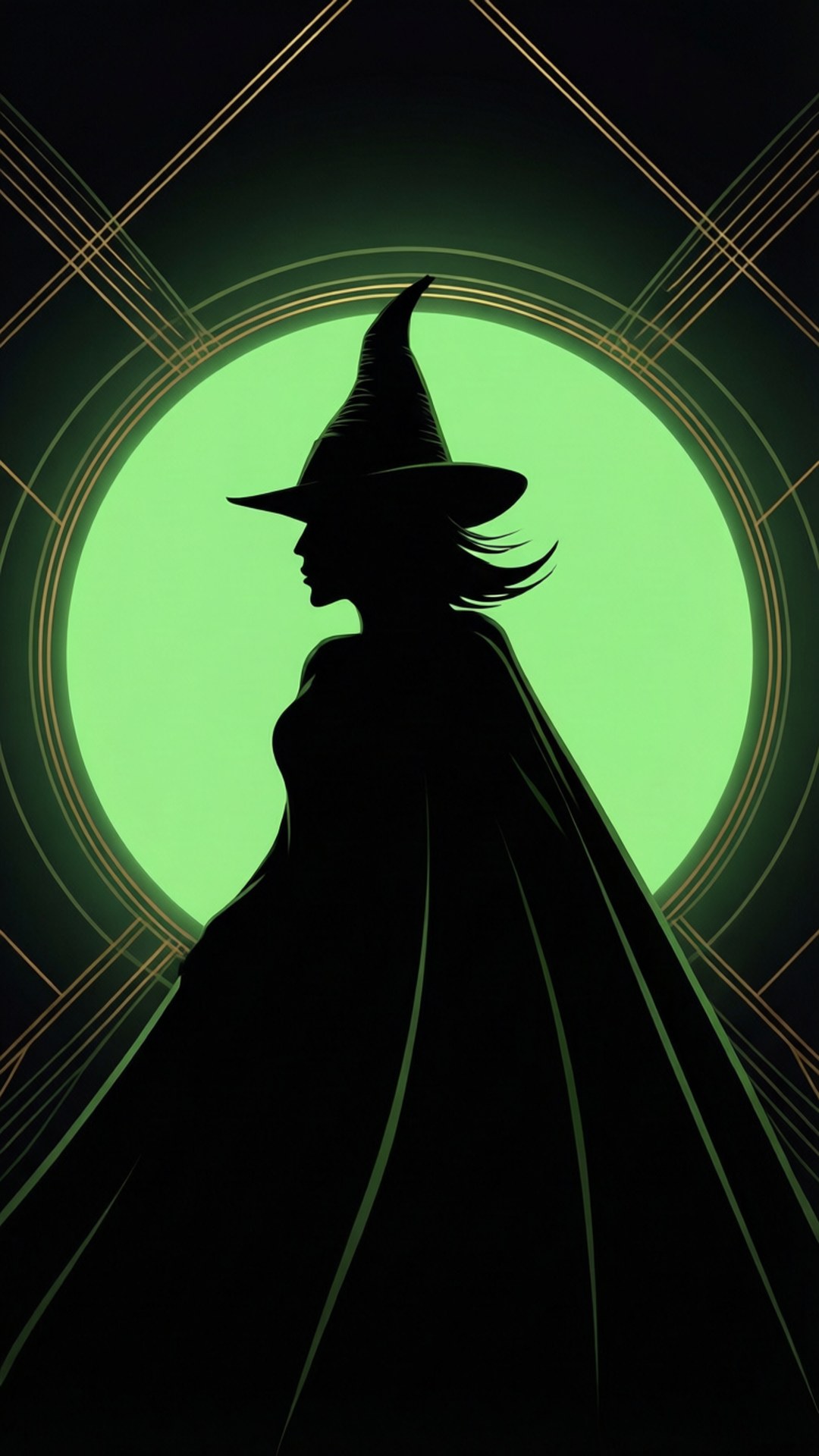 Elphaba Silhouette Deco Wallpaper