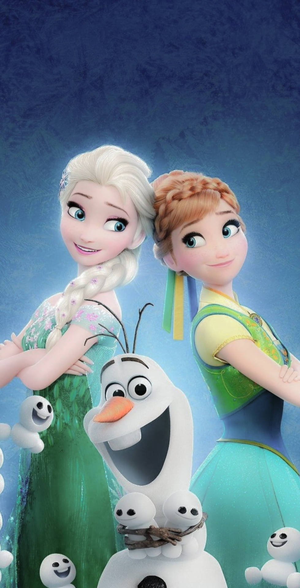 Elsa And Anna Baby Snowmen Wallpaper