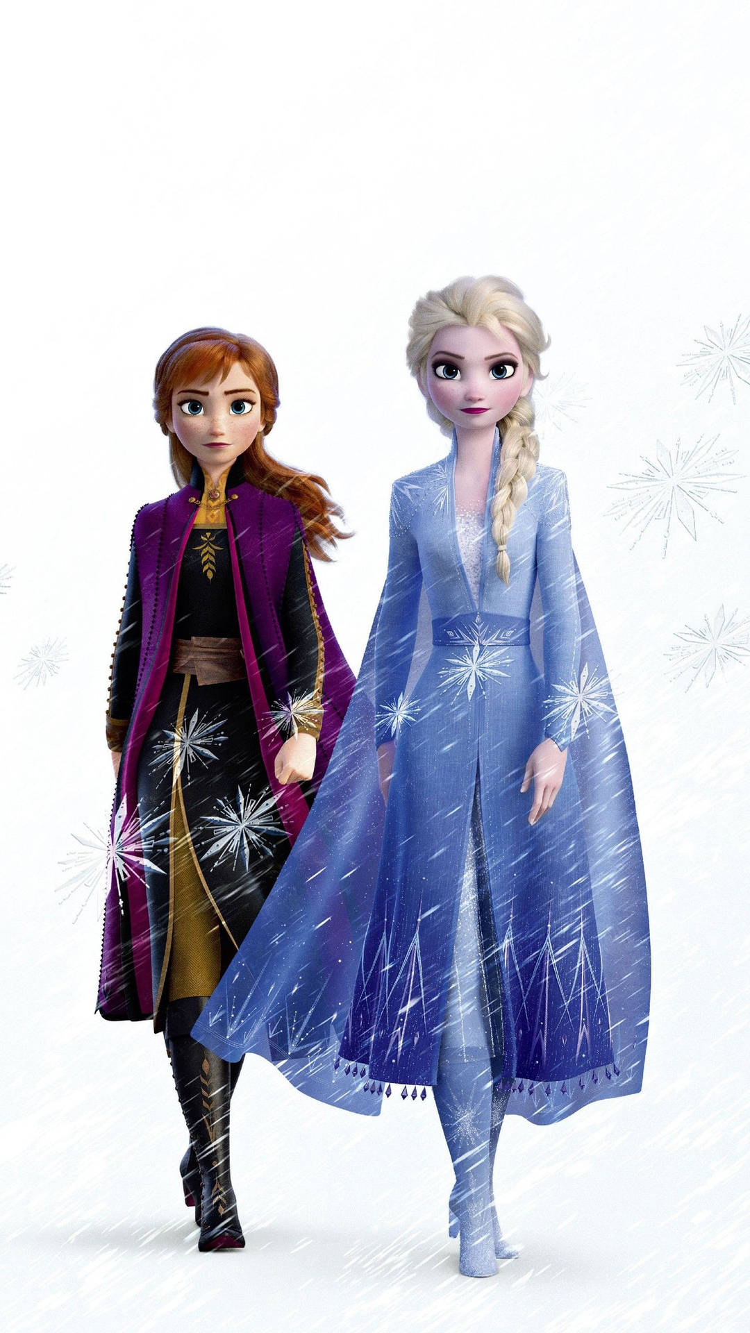 Elsa Og Anna Frosne 2 Wallpaper